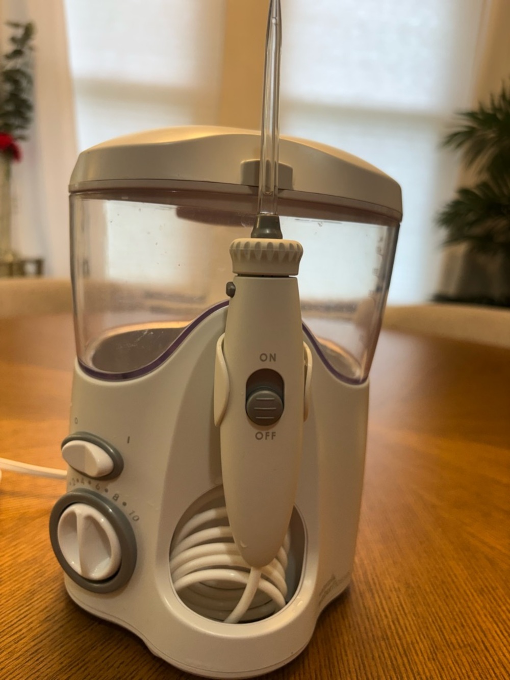 Waterpik Electric Water Flosser Oral Irrigator in White and Gray